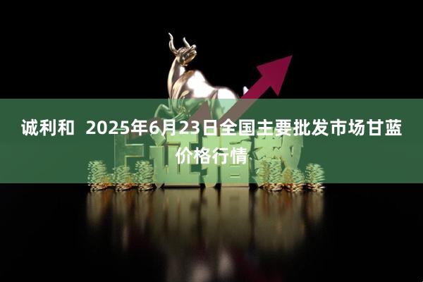 诚利和  2025年6月23日全国主要批发市场甘蓝价格行情